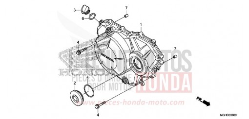 RIGHT CRANKCASE COVER (VFR1200X/XA/XL) VFR1200XG de 2016